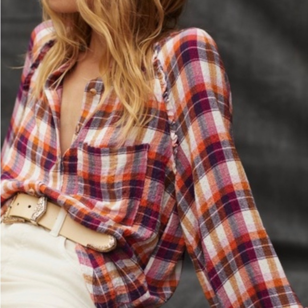 Pilcro breezy buttondown shirt